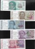 Set Argentina 1 + 5 + 10 + 50 + 100 + 500 + 1000 + 5000 + 10000 australes, America Centrala si de Sud