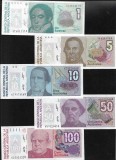 Set Argentina 1 + 5 + 10 + 50 + 100 + 500 + 1000 + 5000 + 10000 australes