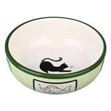 Trixie Castron ceramic pentru pisici, pește/ pisică, 350 ml