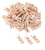 Cumpara ieftin Set carlige din lemn pentru activitati crafts-50 bucati, Oem