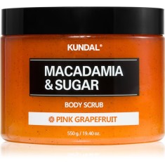 KUNDAL Macadamia &amp; Sugar Body Scrub Pink Grapefruit exfoliant delicat pentru corp cu efect calmant 550 g
