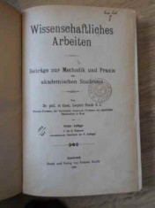 WISSENSCHAFTLICHES ARBEITEN BEITRAGE ZUR METHODIK UND PRAXIS AKADEMISCHEN STUDIUMS-LEOPOLD FONCK S.J. foto