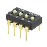 Intrerupator DIP, 2 pozitii, montare THT, 4 sectiuni, NINIGI, T234967