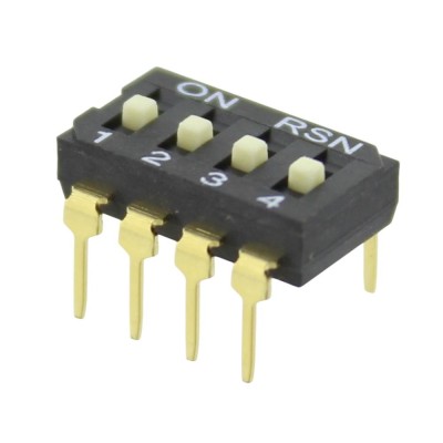 Intrerupator DIP, 2 pozitii, montare THT, 4 sectiuni, NINIGI, T234967 foto