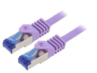 Patch Cord S/FTP Cat6a LSZH Violet 0.5m foto