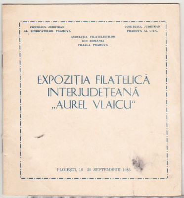 bnk fil Expofil interjudeteana Aurel Vlaicu Ploiesti 1983 - catalogul expozitiei foto