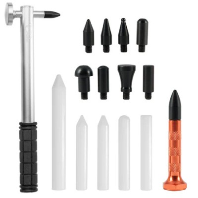 Kit 15 piese pentru indepartarea indoiturilor din caroserie, PODB-1+MLOTPDR foto