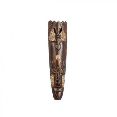 Masca din lemn cu tematica africana Tribal King foto