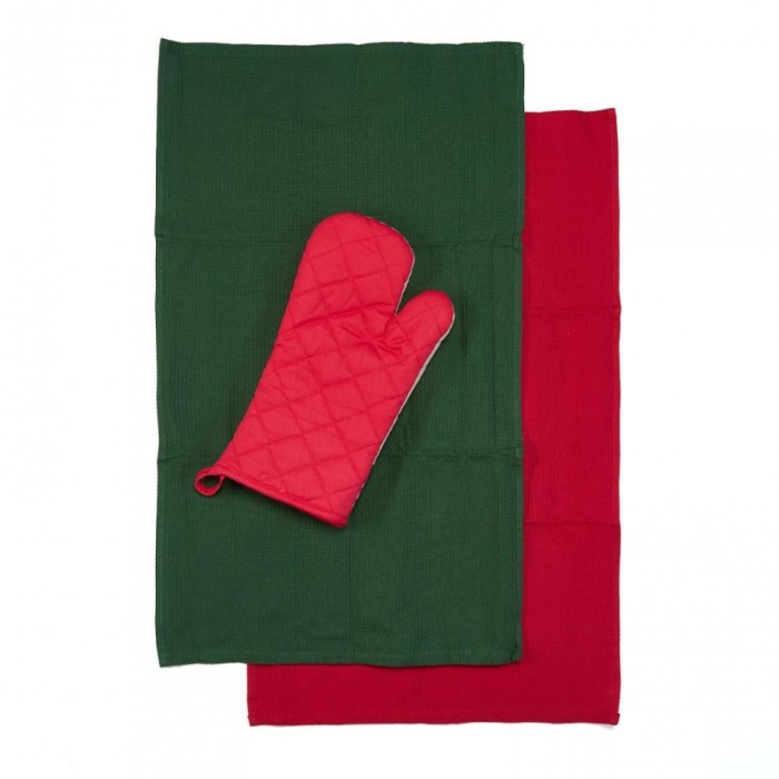 Set manusa bucatarie 3 piese Craciun Gre