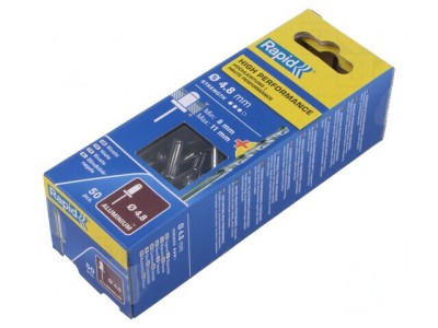 Diblu aluminiu 4,8mm x 14mm, 50 bucăți foto