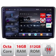 Navigatie Skoda Fabia 2 2009-2014 Android radio gps internet 8 core QLED 2K 16+512 360GB Edotec CarStore Technology