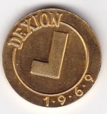 Jeton / fisa aur DEXION &ndash; WASSERTURM MANNHEIM (Germania) &ndash; 1969 &ndash; marca Dexion &ndash; 4,21 g &ndash; Au 333