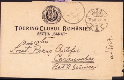 HST A711 Manșetă publicație Touring Clubul Rom&amp;acirc;niei secția Banat 1936 foto