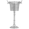 Frapiera Sampanie Argintie Aluminiu 71 cm, Capete Cerb, Profesionala, Gheata Vin, Decorativa