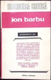 Ion Barbu Interpretat - Biblioteca Critica, Editura Eminescu, 1976, 254 pagini