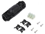 Mufă cu gel RELICON poliamidă IP68 neagră 100mm x 24mm
