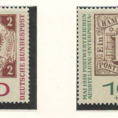 Germania 1959 Mi 310/11 a+b MNH - Expozitie de timbre INTERPOSTA, Hamburg