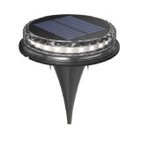 Lampa solara LED tip spot pentru gradina eMazing, 8 LED-uri, material ABS si Policarbonat, baterie 1.2V, 600mah, 12 x 13.5 cm, alb rece
