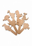 Cumpara ieftin Figurina animal salbatic din lemn pentru activitati crafts, 8 bucati set
