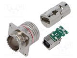 AMPHENOL conector USB 2.0 Field Series tip B, placat cu nichel