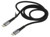 Cablu USB 2.0 LOGILINK CU0422 USB-C 1m Negru 480Mbps Dual Mufă
