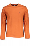 Cumpara ieftin Tricou barbati cu maneca lunga si imprimeu cu logo portocaliu, M, U.S. GRAND POLO EQUIPMENT &amp; APPAREL