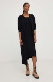 Answear Lab rochie și cardigan culoarea negru