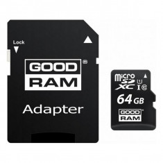 Card de Memorie Micro SD cu Adaptor GoodRam M1AA 64 GB Negru foto