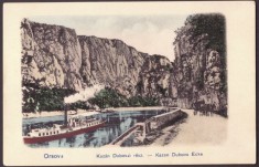3175 - ORSOVA, Danube Kazan, ship, cart, Romania - old postcard - unused