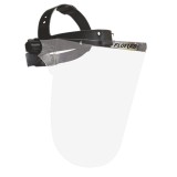 Cumpara ieftin Masca de protectie transparenta cu viziera, pentru fata, rezistenta la stropiri chimice si impact, cu prindere reglabila Universal 235 mm