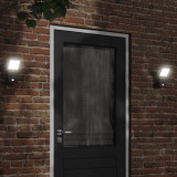 Lampa exterioara de perete cu LED/senzor, negru aluminiu turnat GartenMobel Dekor, vidaXL