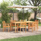 vidaXL Set de masă pentru grădină 9 pcs Maro lemn masiv de acacia