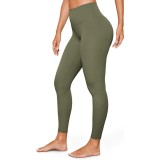 BAYDI Leggings sportive pentru femei cu talie &icirc;naltă, senzație de piele nud, opace, pentru yoga, jogging, sport și activități &icirc;n aer liber (25, Verde