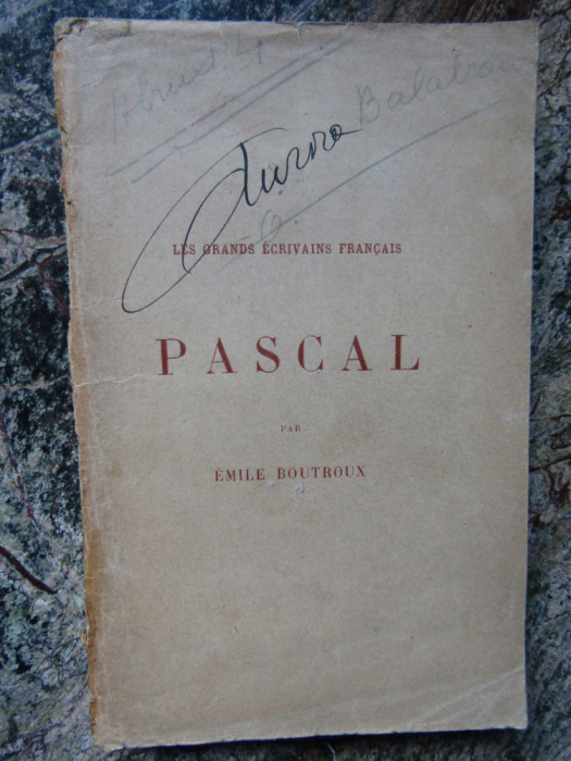 Pascal - Emile Boutroux