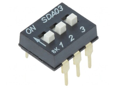 Comutator DIP-SWITCH 3 Secțiuni ON-OFF 24VDC foto