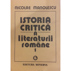 Istoria critica a literaturii romane 1