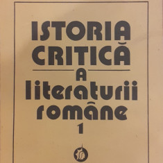 Istoria critica a literaturii romane 1