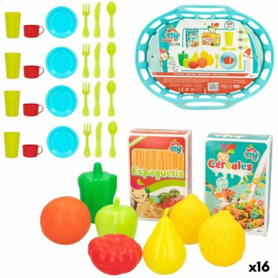 Set de Alimente de Jucărie Colorbaby Menaj și ustensile de bucătărie 34 Piese 33 Piese (16 Unități) foto