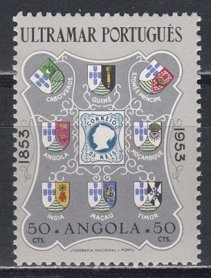 Angola 1953 - Centenarul timbrului portughez, MNH foto