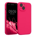 Husa Kwmobile pentru Apple iPhone 15, Roz, Silicon, KWM000022OL001C, Carcasa