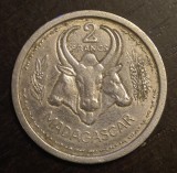 Moneda Madagascar - 2 Francs 1948