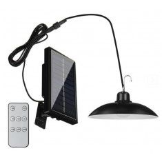 Lampa LED solara cu abajur si telecomanda, 30W