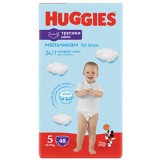 Scutece chilotel Huggies Mega pack 5, Boy, 12-17 kg, 48 buc