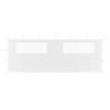 Gossi perete lateral foisor cu ferestre, 6x2 m, alb