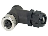Conector M12 mufă 5 pini, 48V, &icirc;n unghi, IP67
