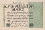 1923 (9 VIII), 1.000.000 mark (P-102c) - Germania - stare XF+++!