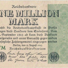 1923 (9 VIII), 1.000.000 mark (P-102c) - Germania - stare XF+++!