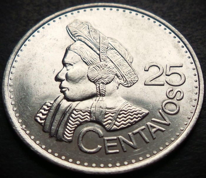 Moneda exotica 25 CENTAVOS - GUATEMALA, anul 2016 * cod 1778 = A.UNC
