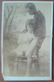 Fotografie CDV Erotica Secol XX, Sepia - Arta Fotografica Vintage, Colectie Poze Erotice