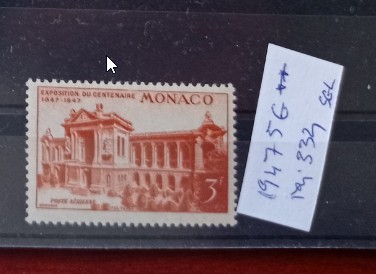 TS21 - Timbre serie Monaco - 1947 Mi334 foto